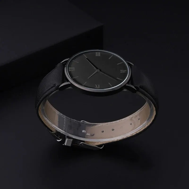 Mens Quartz Simple Luxury Black Watch