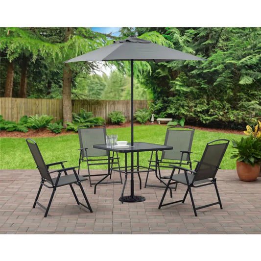 6 Piece Outdoor Patio furniture Set, Grey   outdoor furniture for balcony  outdoor patio furniture