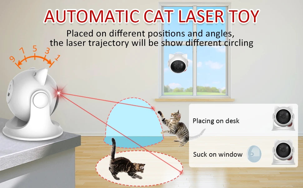 Automatic Cat Laser Toy Rechargeable Motion Random Activated Interactive Pet Toy