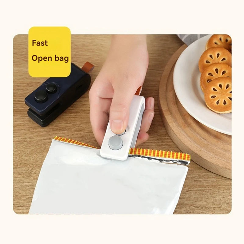 Portable Handheld 2 In 1 Mini Bag Sealer USB Rechargeable Chip Bag Sealer