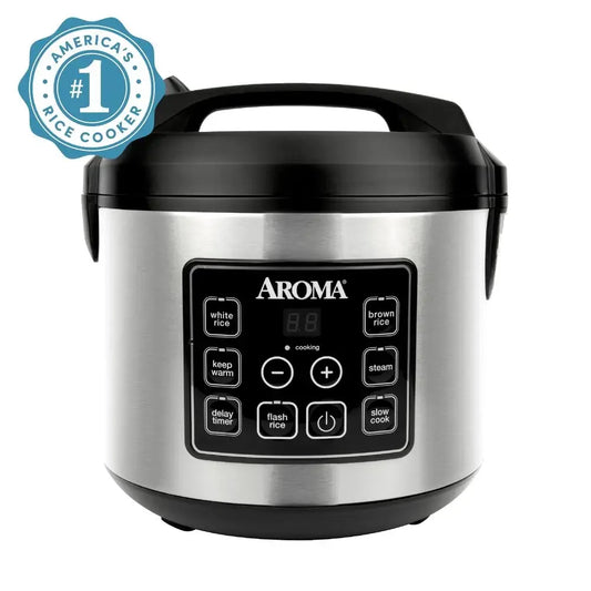 20-Cup Multi-Cooker and Rice Cooker with Programmable Controls and Steamer Variety of Rice, Meat and Vegetables Nonstick