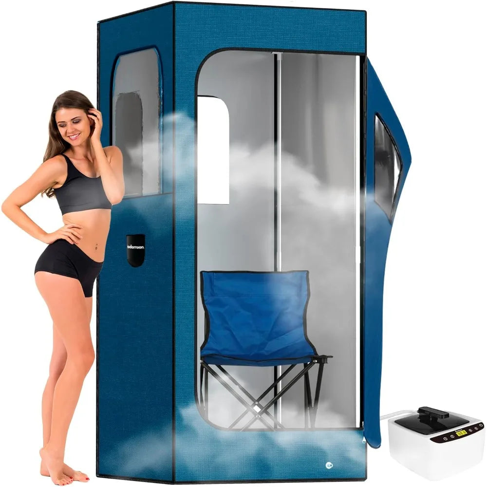 Full Size Portable  Indoor  Steam Sauna for home spa relaxation for health and recovery with 2.6L 1000W Steamer