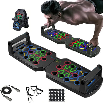 Portable 12‑in‑1 Push‑Up Board Set - Color‑Coded, Foldable Training System