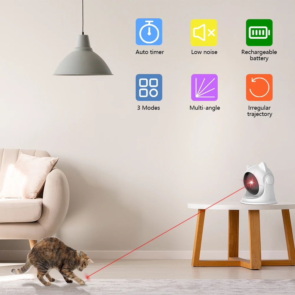 Automatic Cat Laser Toy Rechargeable Motion Random Activated Interactive Pet Toy