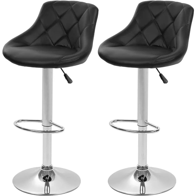 Set of 2 Adjustable Swivel Barstools