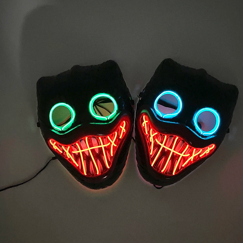 Luminous LED Neon Light Mask, Cosplay Mask, Halloween Masquerade Party Props, Glowing in Dark