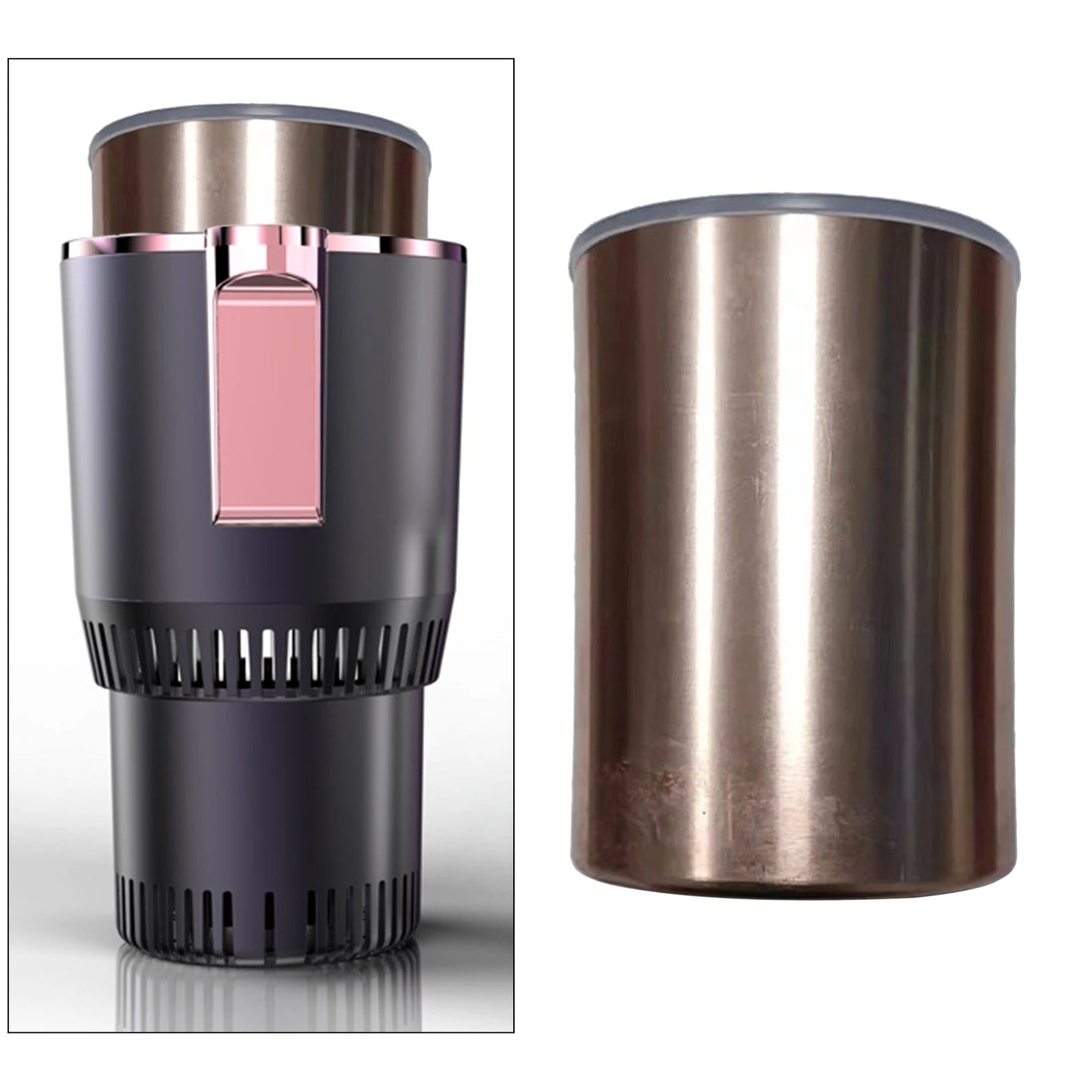 Electric Cold and Hot Beverage Mug with LED Temperature Display.