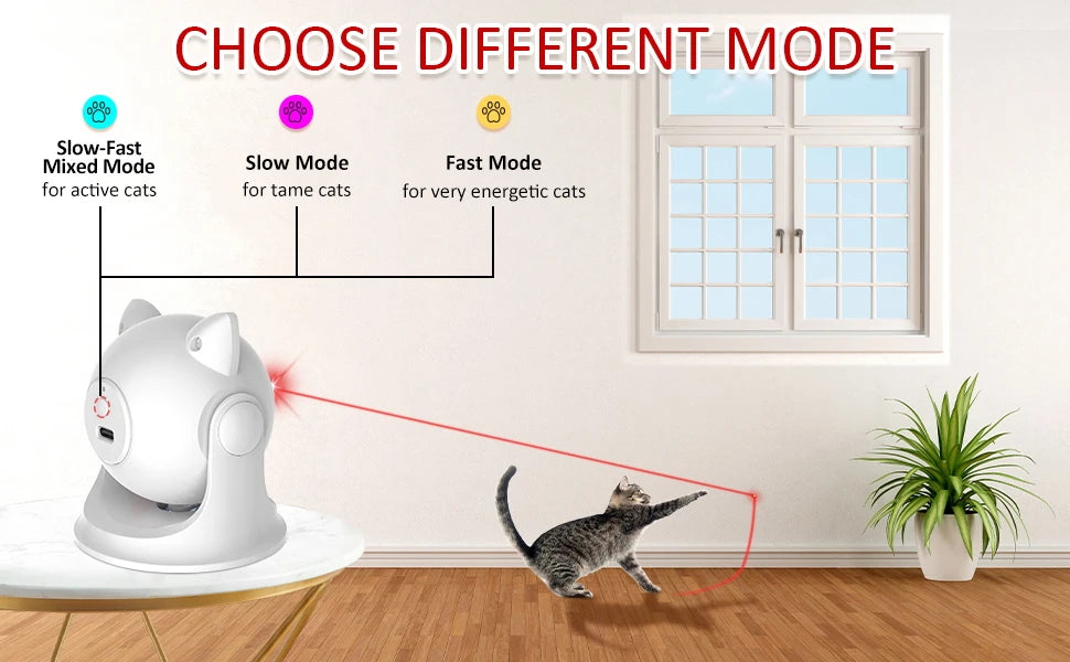 Automatic Cat Laser Toy Rechargeable Motion Random Activated Interactive Pet Toy