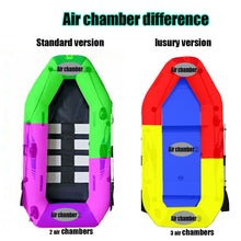 Load image into Gallery viewer, Thicken PVC Fishing Boat with Air Deck Bottom for 1-6 Persons Fishing Kayak Canoe Raft
