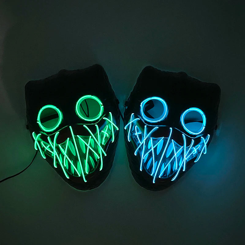 Luminous LED Neon Light Mask, Cosplay Mask, Halloween Masquerade Party Props, Glowing in Dark