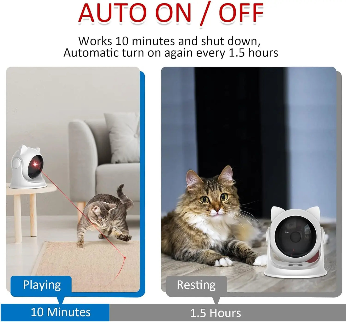 Automatic Cat Laser Toy Rechargeable Motion Random Activated Interactive Pet Toy