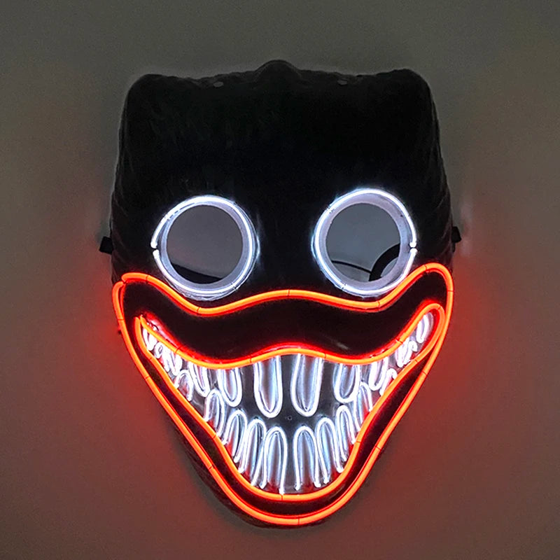 Luminous LED Neon Light Mask, Cosplay Mask, Halloween Masquerade Party Props, Glowing in Dark