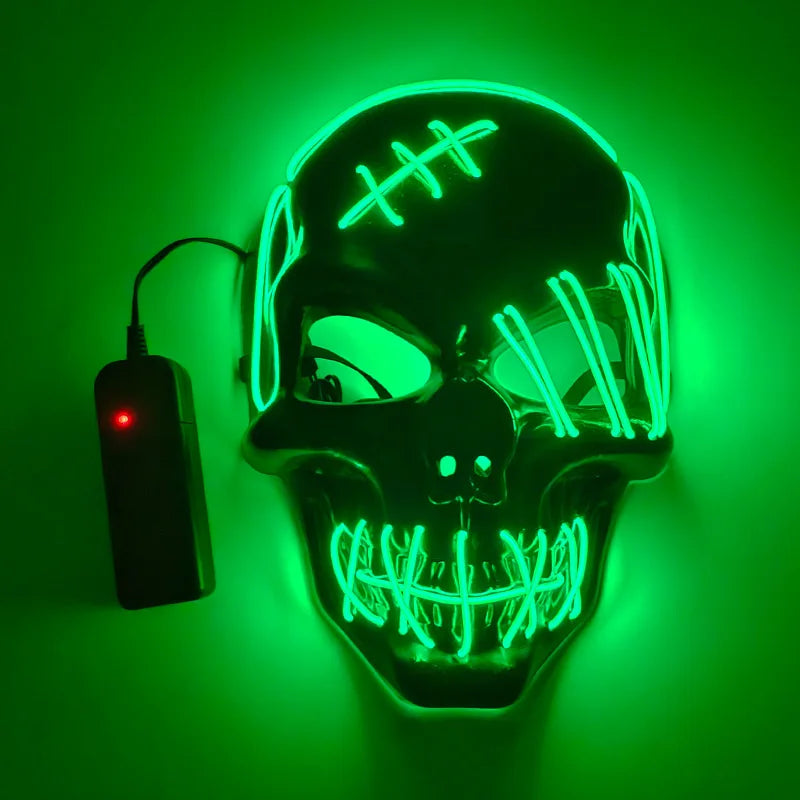 Halloween Scary Skull Mask LED Light