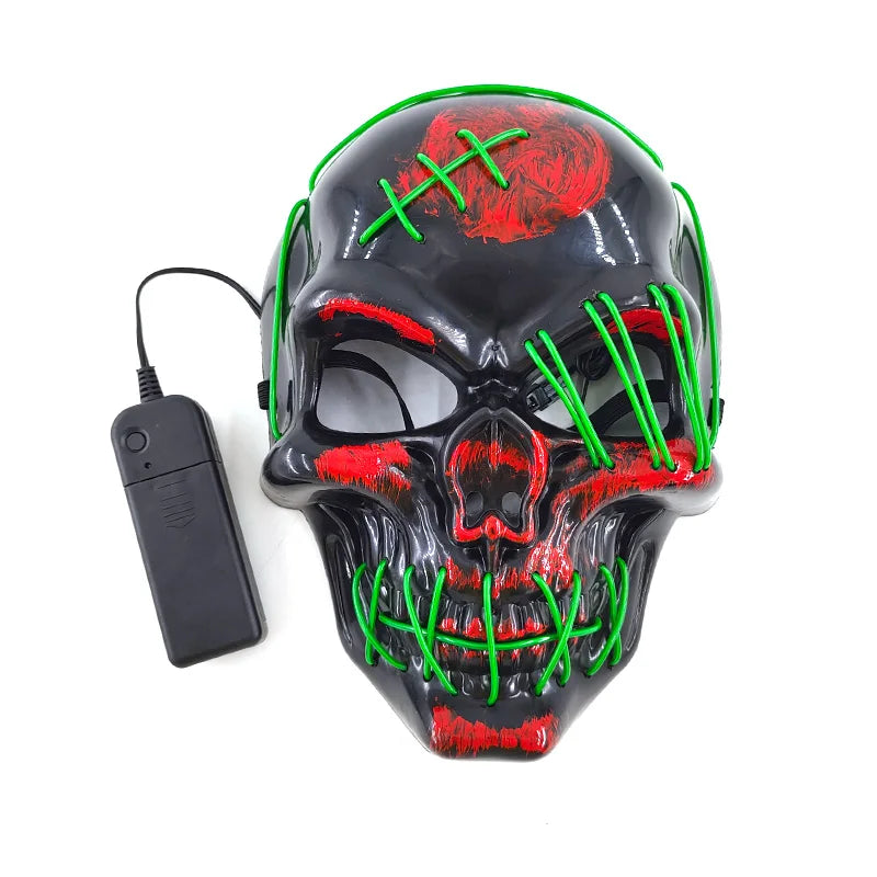 Halloween Scary Skull Mask LED Light