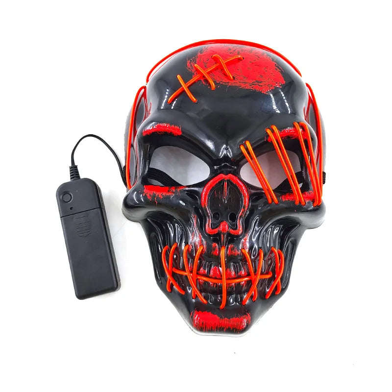 Halloween Scary Skull Mask LED Light