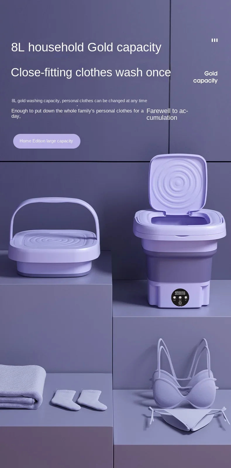 Portable Folding Washing Machine