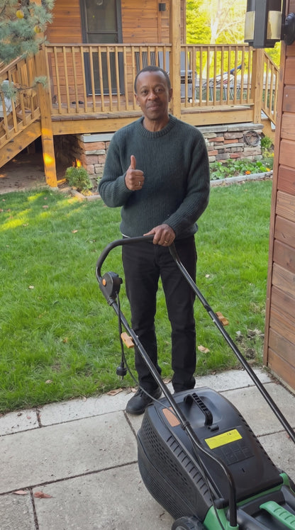 Corded Electric Lawn Mower, 3-Speed Height Adjustment 7.93gal Grass Box.