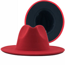Load image into Gallery viewer, Unisex Wide Brim Wool Felt Jazz Fedora Hat
